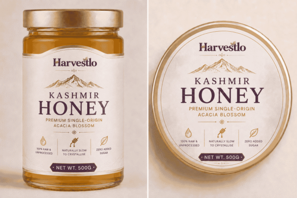 Kashmir Acacia Honey Harvestlo Kashmir acacia honey glass jar
