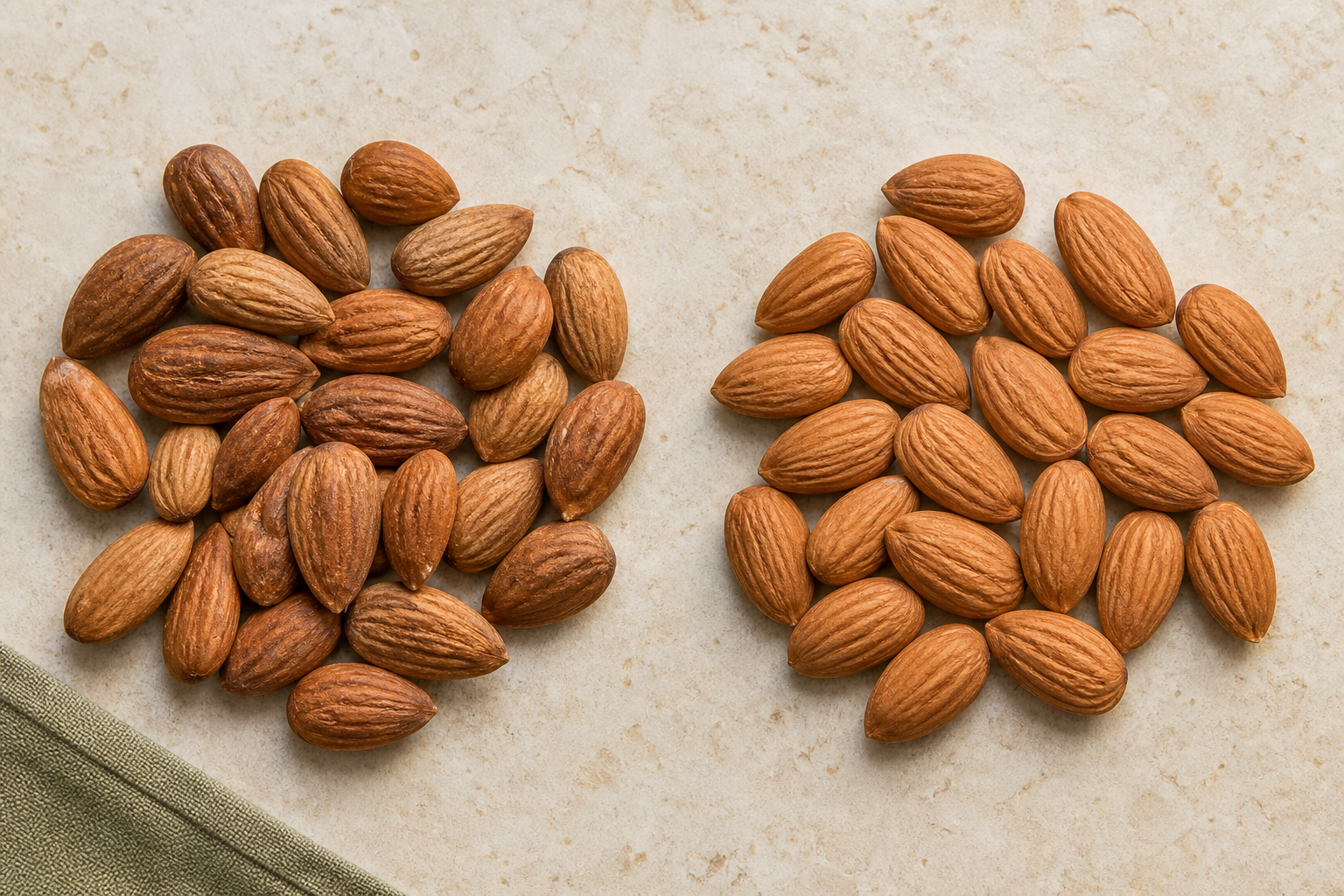 Difference between Kashmiri and California almond kernels