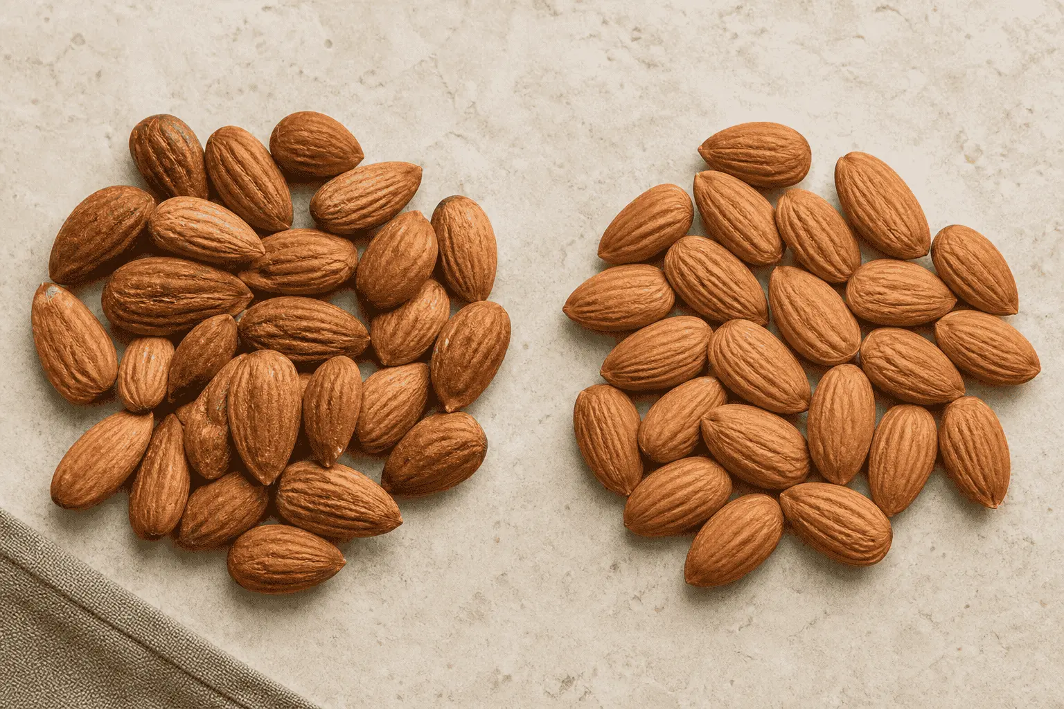 Difference between Kashmiri and California almond kernels